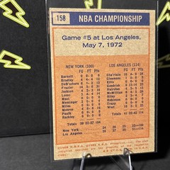 1972 Topps Basketball #158 NBA Playoffs Game 5 Jerry West HOF Drives In Lakers