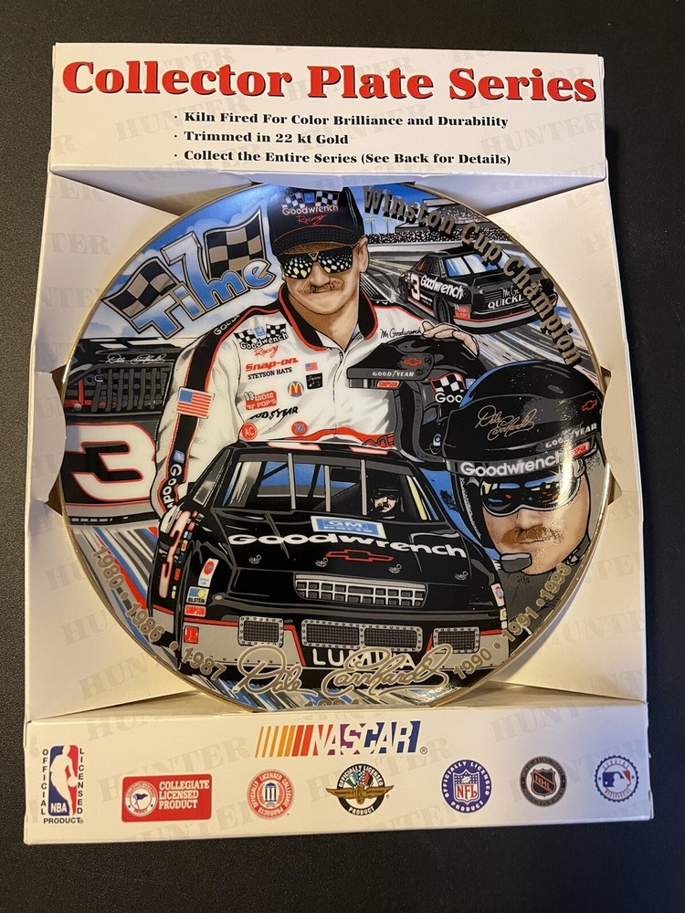 Dale Earnhardt #3 – 7 Time Winston Cup Champion – Hunter Mfg. – Nascar Plate
