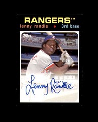 Lenny Randle Signed 2017 Topps All Time Fan Fav Texas Rangers Autograph