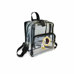 Washington Redskins Clear Mini Backpack 9″ x 7.5″ x 3.25″ NFL [NEW] Bag Tote