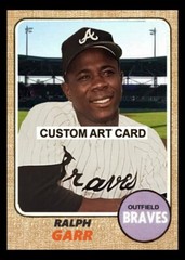 Ralph Garr Atlanta Braves 2024 / 1968 Custom Made Baseball Art Card