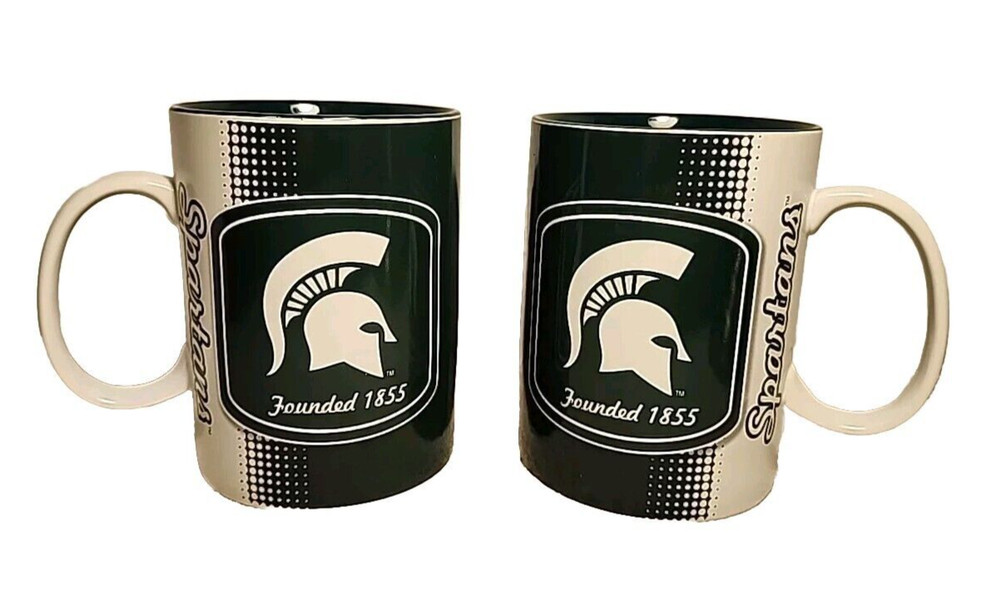 Michigan State Spartans XL Mugs Lot Of 2 Officially Licensed Collegiate Products