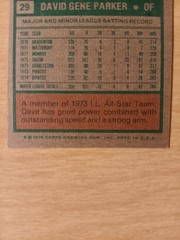 1975 Topps – Dave Parker #29 Pittsburgh Pirates EX-NRMINT COND SEE PICTURES