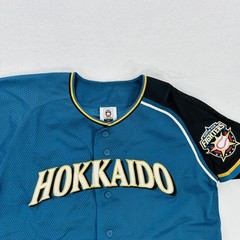 Hokkaido Nippon-Ham Fighters Jersey Mens Medium Blue Black Japan NPB Baseball