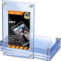 5-Pk 4-Screw Acrylic Trading Card Protectors Clear Display Cases for Sports Card