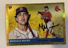 2025 Topps Chrome Platinum Marcelo Mayer SSP Gold Refractor /50 #267 RC Red Sox