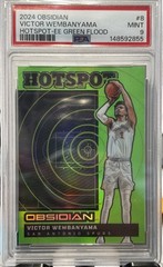 2024-25 Panini Obsidian Hotspot Victor Wembanyama #8 Green Flood /25 POP 4