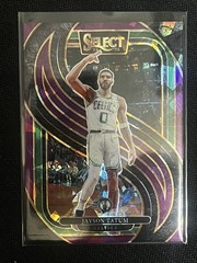 2024-25 Panini Select – Premier Level Jayson Tatum #110 Purple Cracked Ice Prizm