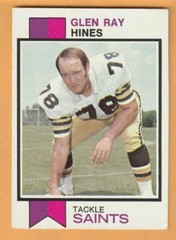 Glen Ray Hines New Orleans Saints 1973 Topps #432 Arkansas Razorbacks
