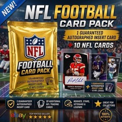 Autographed Mystery Box NFL Card Mystery Box – 1 Guaranteed Autograph + 10 Cards