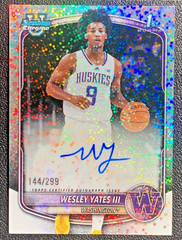 2025-26 Bowman Chrome University 1st Wesley Yates III Auto Speckle Refractor/299