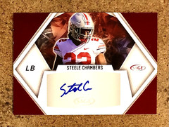 2023 Sage Football Low Series Red Auto Steele Chambers A-SC Ohio State Buckeyes