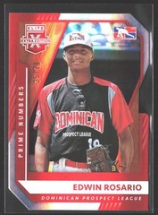 Edwin Rosario 2021 Elite Extra Prime Numbers A Die Cut #172 SN #/70 Dom League