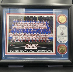 2012 SB XLVI Limited New York Giants Framed Photo 0123/5000!!!!