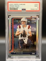 2025 TOPPS CHROME PRISM REFRACTOR #207 DRAKE MAYE PSA 9