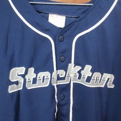 Stockton Ports Promotional Adventures Blue BaseballJersey Lovaotti 23