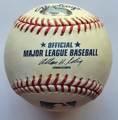 Franklin Gutierrez Signed Auto OML Baseball Mill Creek Sports Holo Dodgers