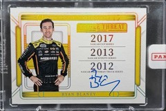 Ryan Blaney 2025 National Treasures Racing Triple Threat Signers Holo Gold /10