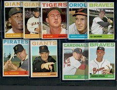 NEW! 1964 Topps Baseball Set Break & Hi #s imid/high grade Brooks,Kaline,McCovey