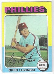 Greg Luzinski 1975 Topps Mini #630 Philadelphia Phillies EX