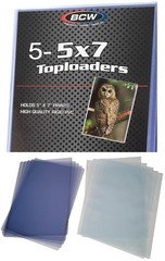 5 BCW Premium 5×7 Toploaders & 5 Soft Inner Sleeves Rigid Card Photo Storage