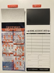 NHL 2025-2026 PHILADELPHIA FLYERS PARTIAL MAGNET SCHEDULE TEAMS, DATES & TIMES