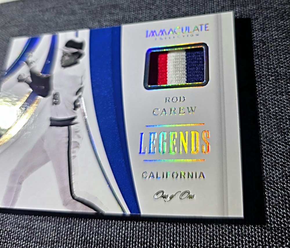 2019 Panini Immaculate ROD CAREW Platinum 1/1 Game Used JERSEY Legends PATCH 🔥