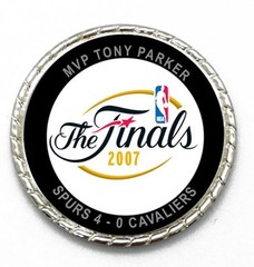 Tribute Coin San Antonio Spurs 2007 NBA Basketball Champion Double Sided