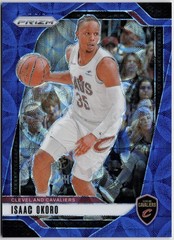 2024-25 Panini Prizm #163 Isaac Okoro Prizms Choice Blue #/49