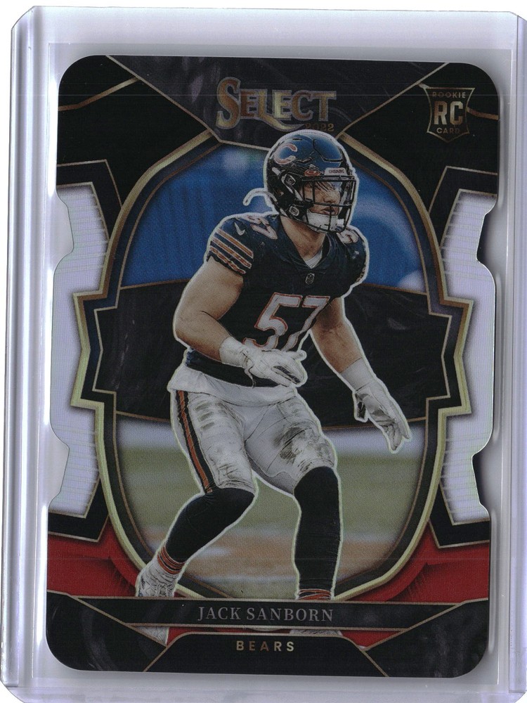 2022 Panini Select #62 Jack Sanborn Black and Red Prizm Die Cut RC