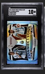 2022-23 Prizm World Cup Angel Di Maria/Lionel Messi Connections Silver #1 SGC 10
