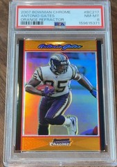 2007 Bowman Chrome #BC217 Antonio Gates Orange Refractor /25 PSA 8 NM-Mint