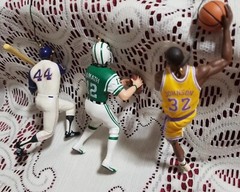 Lot Of 3 Sport Ornaments, Magic Johnson, Hank Aaron & Joe Namath