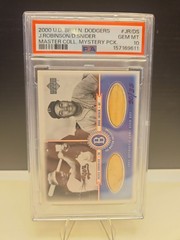 2000 U.D. Brooklyn Dodgers Master Collection MP Robinson/Snider GU BAT PSA 10
