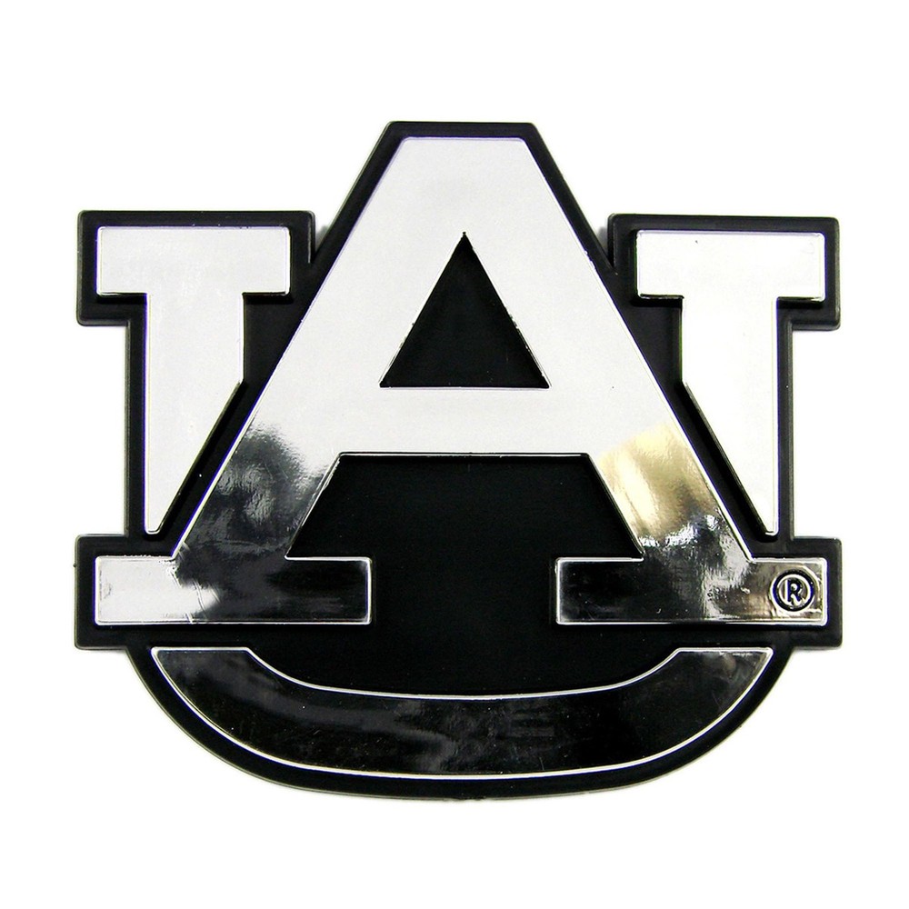 Auburn University Tigers Silver Chrome Color Auto Emblem Molded Raised…