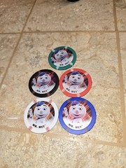 2015 TOPPS CHIPZ Mr Met Mascot Base Set White Red Blue Green Black Poker Chips