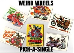 1980 Topps Weird Wheels “COMPLETE YOUR SET” -PICK-A-SINGLE- Sticker Cards