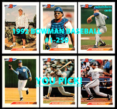 1992 Bowman Baseball Base Cards #1-250 Your Choice $2 or 2 Card Minimum YOU PICK