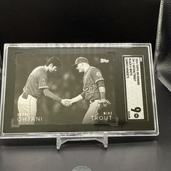 2018 Topps On Demand Black & White /167 Shohei Ohtani Mike Trout SGC 9