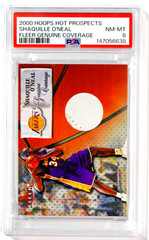 2000 Hoops Hot Pros Fleer Genuine Coverage Shaquille O’Neal Game Used Shoe PSA 8