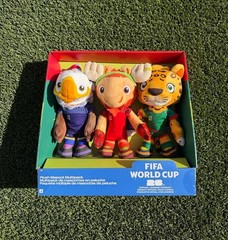 FIFA World Cup 26 Official Plush Mascot Set Clutch Maple Zayu Mexico USA Canada