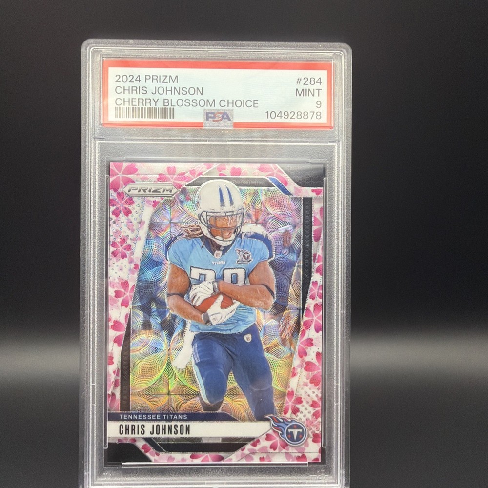 2014 Prizm Chris Johnson #284 Cherry Blossom Choice 06/15 PSA 9