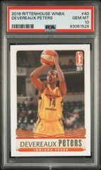 2016 Rittenhouse WNBA PSA 10 Devereaux Peters Indiana Fever Notre Dame Irish