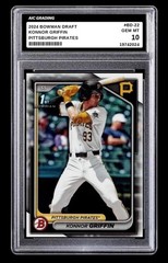 2024 Konnor Griffin 1st Bowman Draft Rookie Card #BD-22 Pirates Graded 10