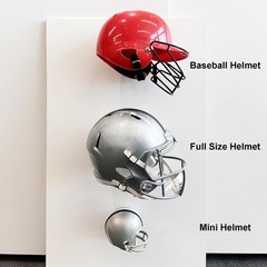 4 Pack Football Helmet Wall Mount Display Holder Hanger for Full or Mini Helm…