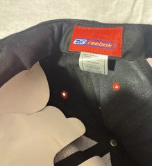 Vintage Atlanta Falcons Reebok All Leather SnapBack Baseball Cap Hat Flames!