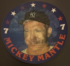 1987 Mickey Mantle Sportflics Jumbo 4 1/2 Inch Disc Yankees