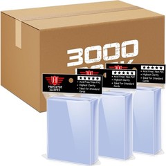 3000 Count Card Sleeves Soft Clear Protectors for Trading and Sports Cards