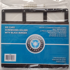 CSP 6 Card Recessed Screwdown Card Protector Black Border New NIP #6CSD