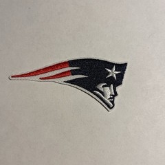 New England Patriots Embroidered Iron On Patch 2 Inches NFL
